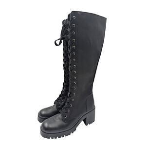 Dirty Laundry Overtimes Smooth Knee High Boots Women's Black Size US10 EU41